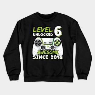 Six 6Th Birthday Decoration Boy 6Yr 6 Year Old Birthday Crewneck Sweatshirt